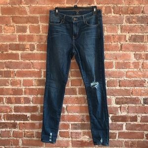 JUST BLACK Alwyn Distressed Hem Skinny Jeans